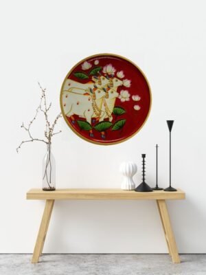 divine cows pichwai wall hanging plate