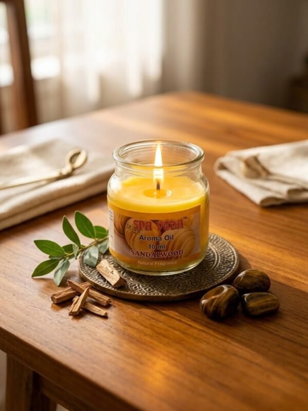 Sandalwood Wax Scented Candle Jar