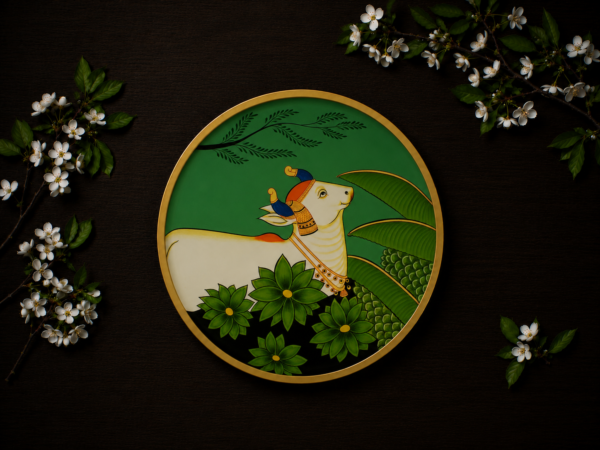 Divine Nandi Pichwai Plate