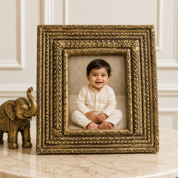 Brown Wooden Table Photo Frame