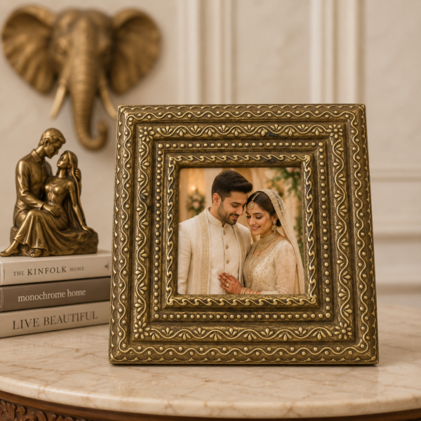 Wooden Hand Painted Table Photo Frame